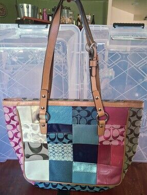 Coach Vintage Signature Patchwork Tote